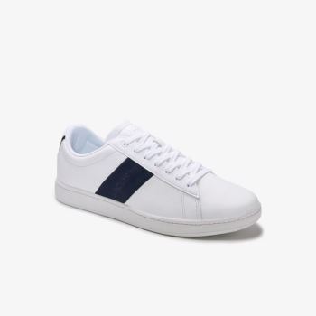 Lacoste Carnaby Evo Pigmented Leather Sneakers - Tenisky Pánské Bílé / Tmavě Blankyt | CZ-KzQA10